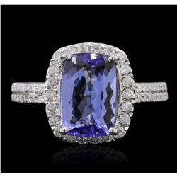 14KT White Gold 2.82ct Tanzanite and Diamond Ring