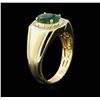 Image 3 : 1.92ct Emerald and Diamond Ring - 14KT Yellow Gold