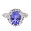 Image 1 : 14KT White Gold 3.43ct Tanzanite and Diamond Ring