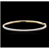 Image 1 : 2.06ctw Diamond Bangle Bracelet - 14KT Yellow Gold