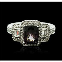 14KT White Gold 1.96ct Spinel and Diamond Ring