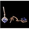 Image 2 : 14KT Rose Gold 2.58ctw Tanzanite and Diamond Earrings