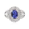 Image 1 : 14KT White Gold 1.20ct Tanzanite and Diamond Ring