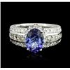 Image 1 : 14KT White Gold 2.48ct Tanzanite and Diamond Ring