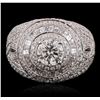 Image 1 : 18KT White Gold 2.97ctw Diamond Ring