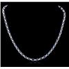 Image 1 : 14KT White Gold 30.00ctw Sapphire and Diamond Necklace