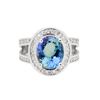 Image 1 : 4.43ct Tanzanite and Diamond Ring - 14KT White Gold