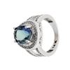 Image 2 : 4.43ct Tanzanite and Diamond Ring - 14KT White Gold
