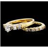 Image 3 : 0.90ctw Diamond Wedding Ring Set - 18KT Yellow Gold