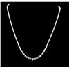 Image 1 : 18KT White Gold 9.34ctw Diamond Necklace