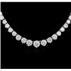 Image 2 : 18KT White Gold 9.34ctw Diamond Necklace