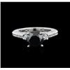 Image 1 : 3.27ctw Black Diamond Ring - 14KT White Gold
