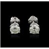 Image 1 : 14KT White Gold 0.80ctw Diamond Stud Earrings