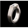 Image 3 : 14KT White Gold 1.10ct Round Brilliant Cut Diamond Solitaire Ring