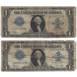 1923 $1 Large Silver Certificate Speelman / White Notes Lot of 2