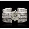 Image 1 : 18KT White Gold 4.56ctw Diamond Ring