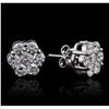 Image 2 : 14KT White Gold 1.65ctw Diamond Earrings