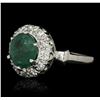 Image 2 : 14KT White Gold 2.37ct Emerald and Diamond Ring