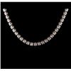 Image 2 : 18KT White Gold 8.60ctw Diamond Necklace