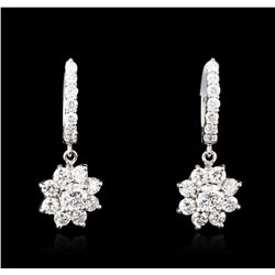 14KT White Gold 2.28ctw Diamond Earrings