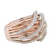 Image 2 : 14KT Rose Gold 0.64ctw Diamond Ring