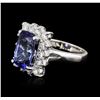 Image 2 : 14KT White Gold 2.55ct Tanzanite and Diamond Ring