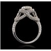 Image 3 : 18KT White Gold 3.01ctw Diamond Ring