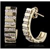 Image 2 : 14KT Yellow Gold 1.00ctw Diamond Earrings