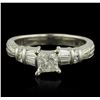 Image 1 : Platinum 1.01ctw Diamond Ring