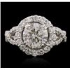 Image 1 : 18KT White Gold 2.58ctw Diamond Ring