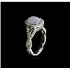 Image 3 : 18KT White Gold 2.20ct Star Sapphire and Diamond Ring
