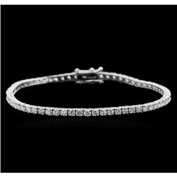 18KT White Gold 3.09ctw Diamond Tennis Bracelet