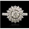 Image 1 : 14KT White Gold 1.56ctw Diamond Ring