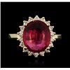 Image 1 : 14KT Yellow Gold 7.44ct Ruby and Diamond Ring