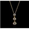 Image 2 : 10KT Yellow Gold 0.06ct Diamond Pendant With Chain