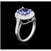 Image 3 : 14KT White Gold 2.93ct Tanzanite and Diamond Ring