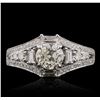 Image 1 : 18KT White Gold 2.17ctw Diamond Ring
