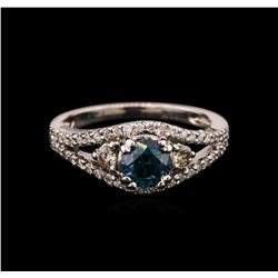 1.09ctw Blue Diamond Ring - 14KT White Gold