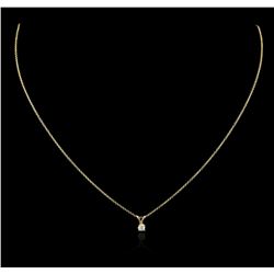 14KT Yellow Gold 0.11ct Diamond Pendant With Chain