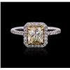 Image 2 : 14KT White Gold 1.53ct SI-1/U-V GIA Cert Diamond Ring
