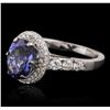 Image 2 : 18KT White Gold 2.36ct Tanzanite and Diamond Ring