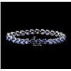 Image 2 : 14KT White Gold 9.46ctw Tanzanite and Diamond Bracelet