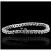 Image 2 : 14KT White Gold 4.15ctw Diamond Tennis  Bracelet