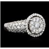Image 2 : 14KT White Gold 2.62ctw Diamond Ring