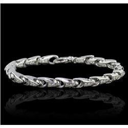 14KT White Gold 1.01ctw Diamond Bracelet