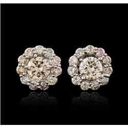 14KT White Gold 2.16ctw Diamond Earrings