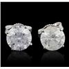 Image 1 : 14KT White Gold 2.37ctw Diamond Stud Earrings