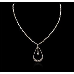 14KT White Gold 1.88ctw Diamond Necklace