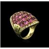 Image 3 : 18KT Yellow Gold 8.36ct Tourmaline and Diamond Ring