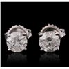 Image 1 : 14KT White Gold 1.40ctw Diamond Stud Earrings